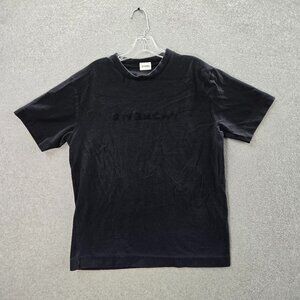Givenchy Men Shirt  Large Black Logo Short Sleeve Tee‎ READ